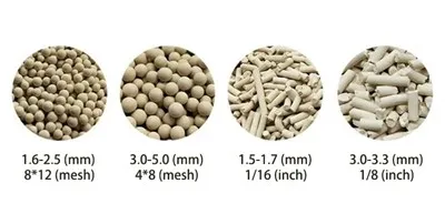 13X molekulaarsõel üldiste tööstusgaaside sügavkuivatamiseks.