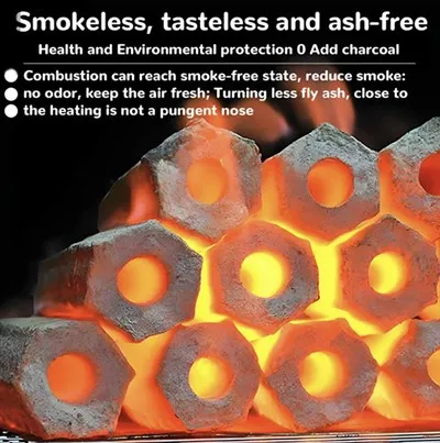 PUUSÜSI Kodumajapidamises kasutatav suitsuvaba küttesüsi Kõrge temperatuuriga puuviljade valmistamise mehhanism puusüsi